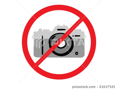 The sign of photography is forbidden, hand drawn The sign of photography is forbidden, hand drawn 81637585