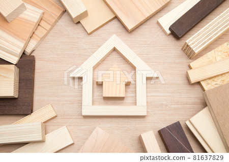Image of housing and timber house building Image of housing and timber house building 81637829