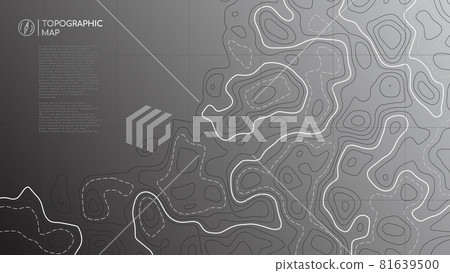 Topographic line map. Topographic line map. 81639500