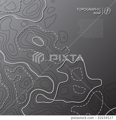 Topographic line map. Topographic line map. 81639527