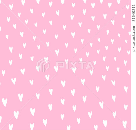 Vector Heart shape frame with brush painting isolated on white background - hand drawn design for Valentine's day web icon, symbol, sign, romantic wedding, love card 81640211
