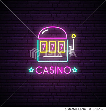 Neon sign of Casino. 81640232