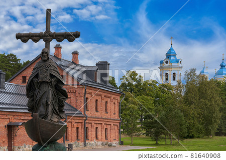 Monument to the Monk Arseny on the Island of Konevets, male monastery, Russia Monument to the Monk Arseny on the Island of Konevets, male monastery, Russia 81640908