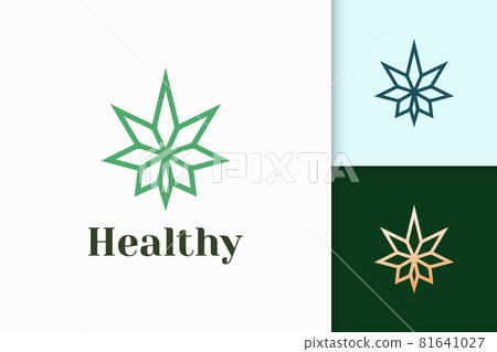 Cannabis or marijuana logo in simple and modern for drug or herbal Cannabis or marijuana logo in simple and modern for drug or herbal 81641027