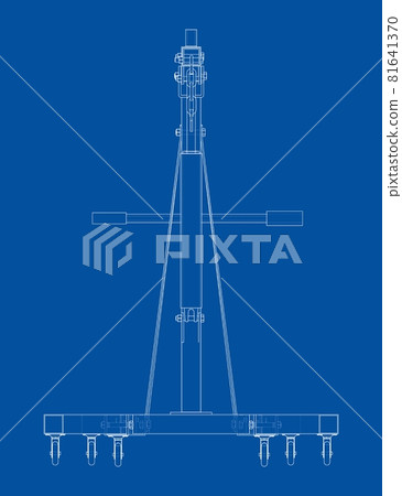 Engine hoist. Vector Engine hoist. Vector 81641370