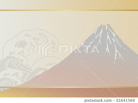 富士山和海浪 81641569