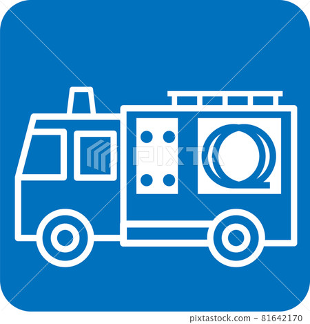 Fire engine pictogram 81642170