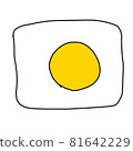Square fried egg 81642229