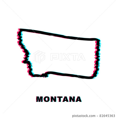 Montana state map glitch icon. Vector illustration. Montana state map glitch icon. Vector illustration. 81645363