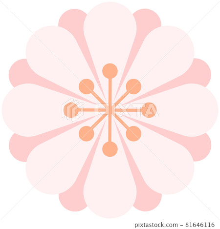 Simple pink flower illustration Simple pink flower illustration 81646116