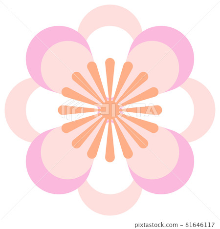 Simple pink flower illustration Simple pink flower illustration 81646117