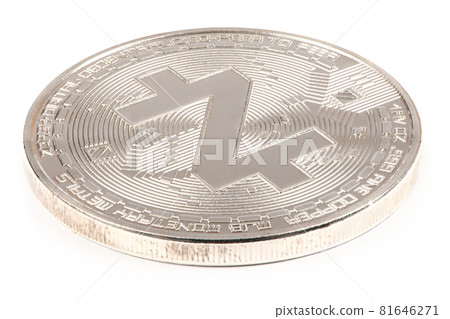 Silver zcash isolated on white background. (clipping path) 81646271