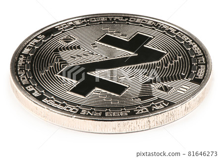Silver zcash isolated on white background. (clipping path) Silver zcash isolated on white background. (clipping path) 81646273