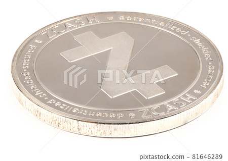 Silver zcash isolated on white background. (clipping path) Silver zcash isolated on white background. (clipping path) 81646289