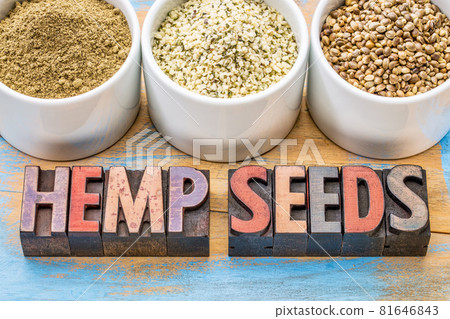 hemp seeds, hearts and protein powder 81646843
