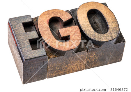 ego word in letterpress wood type ego word in letterpress wood type 81646872