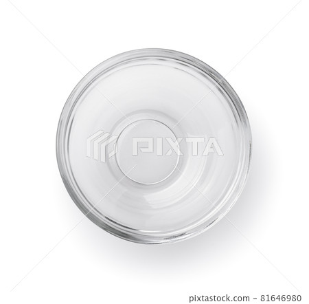 Top view of empty glass bowl Top view of empty glass bowl 81646980