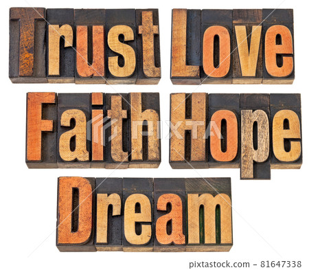 trust, love, faith, hope and dream trust, love, faith, hope and dream 81647338
