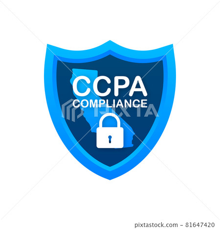 Ccpa, great design for any purposes. Security vector icon. Website information. Internet security. Data protection. Vector illustration. 81647420
