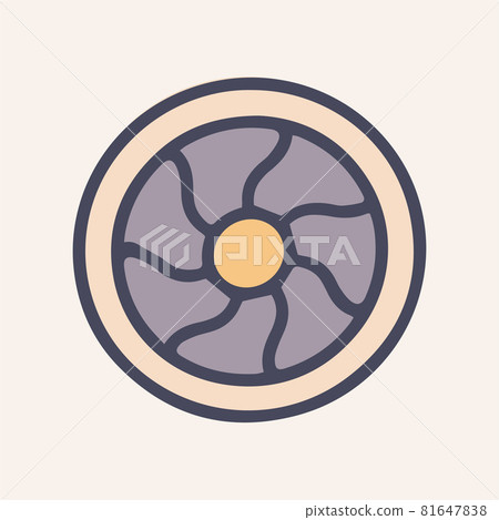 Ventilation grill color vector doodle simple icon - Stock Illustration ...