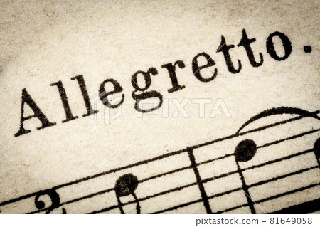 allegretto  - fast music tempo 81649058