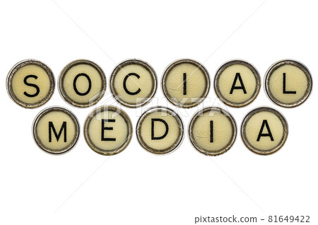 social media in  typewriter keys 81649422