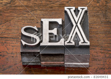 sex word in metal type sex word in metal type 81649431