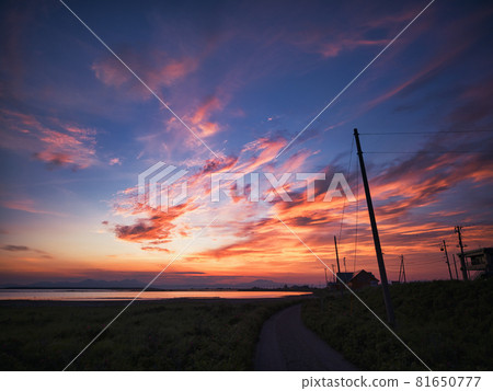 Notsuke Peninsula sunset 81650777