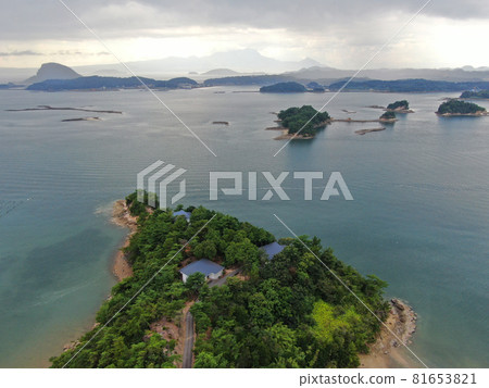 從松島展望台上眺望島原灣的黃昏 81653821
