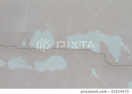 Pink cement wall background cracked and peeling paint Pink cement wall background cracked and peeling paint 81654470
