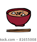 【手繪鋼筆劃線】食物分開_味噌湯 81655008