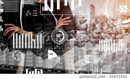 Double Exposure of Business Profit Growth Conceptual Double Exposure of Business Profit Growth Conceptual 81655584