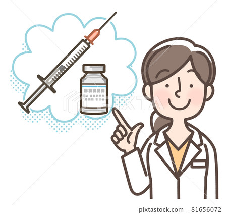 Doctor explaining the vaccine Doctor explaining the vaccine 81656072