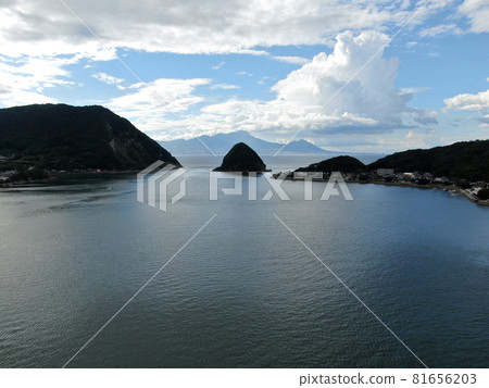 A view from above Misumiura on the Uto Peninsula 81656203