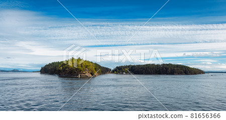 View of Beautiful Gulf Islands during a sunny day. 81656366