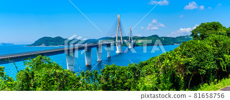 高島肥前大橋全景[長崎縣松浦市高島市] 81658756