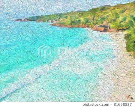印度洋海和美麗的海灘天際線 81658827