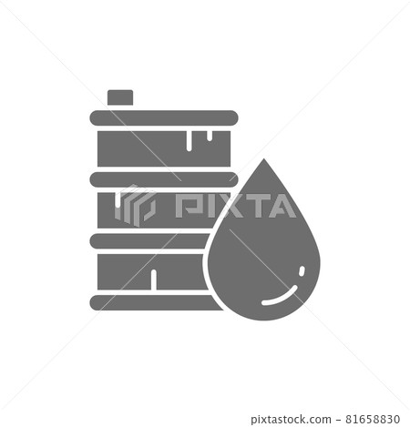 Barrel oil grey icon. Isolated on white background Barrel oil grey icon. Isolated on white background 81658830