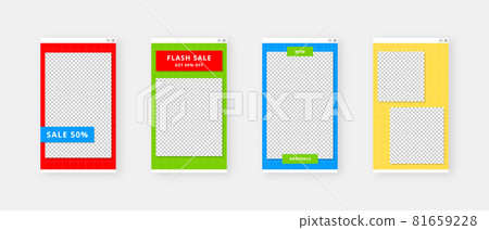 Social media template. Trendy editable social media stories template. Mockup isolated. Template design. Vector illustration. Social media template. Trendy editable social media stories template. Mockup isolated. Template design. Vector illustration. 81659228