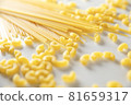 義大利麵和通心粉的特寫 81659317