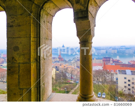 Fishermen's Bastion on the castle hill of Budapest, Hungary 81660069