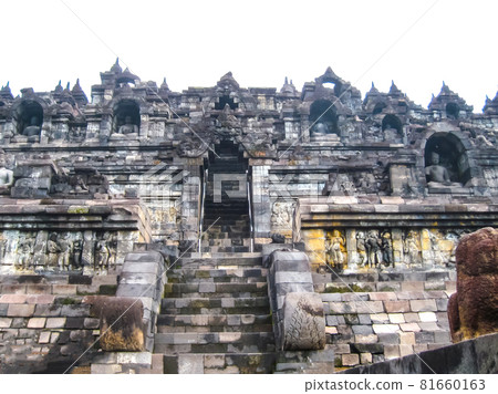 The fragment of Borobudur Temple, Central Java at Indonesia 81660163