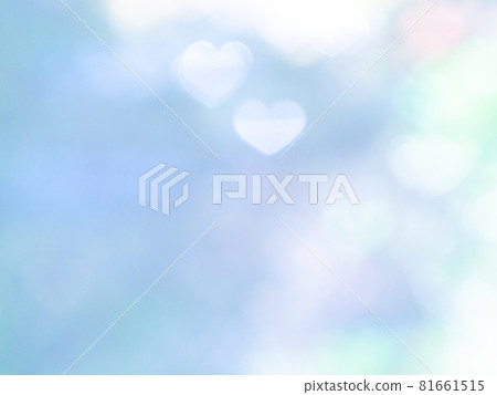 Reflection of heart pattern in blue pastel colors Reflection of heart pattern in blue pastel colors 81661515