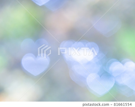 Reflection of heart pattern in blue pastel colors Reflection of heart pattern in blue pastel colors 81661554