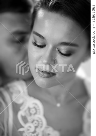 romantic and gentle morning of men and women. beautiful and sexy clothes romantic and gentle morning of men and women. beautiful and sexy clothes 81662062