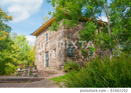 KOUVOLA, FINLAND - SEPTEMBER 20, 2018: Former Anjala manor granary. Anjala, Finland. KOUVOLA, FINLAND - SEPTEMBER 20, 2018: Former Anjala manor granary. Anjala, Finland. 81662202