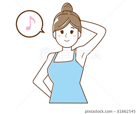 Vector illustration of a woman doing armpit hair removal 81662545