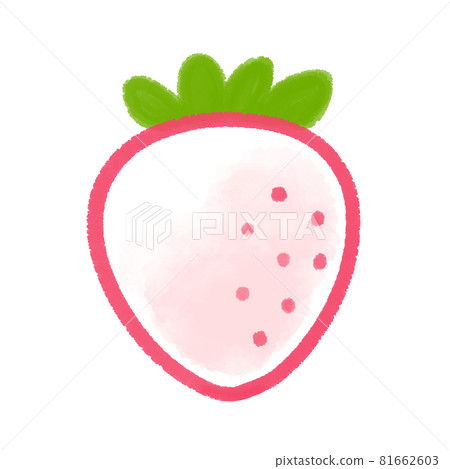 大白草莓水彩風格插畫 大白草莓水彩風格插畫 81662603