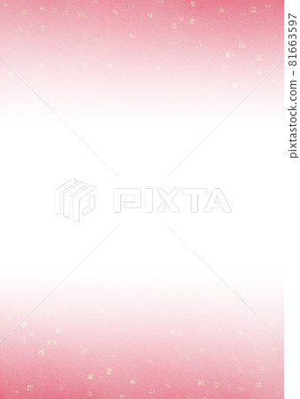 Gold leaf confetti Japanese paper / red Gradation background material that darkens from the center to the top and bottom There are other colors vertically 81663597