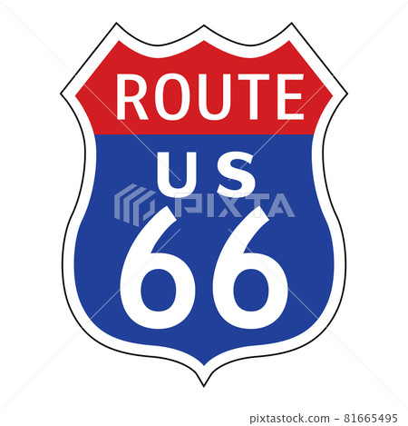 66 號公路路標的矢量圖解 66 號公路路標的矢量圖解 81665495